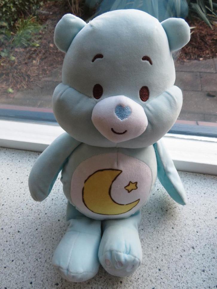 Care Bears Baby Troetelbeer blauw met gele maan en sterretje, Kinderen en Baby's, Speelgoed | Knuffels en Pluche, Zo goed als nieuw