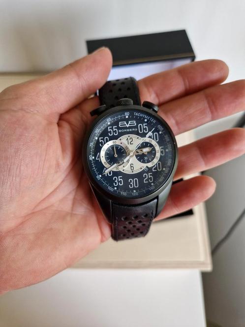 Bomberg 1968 Chronograph – Zwart – 44mm, Sieraden, Tassen en Uiterlijk, Sporthorloges, Gebruikt, Android, Zwart, Ophalen of Verzenden