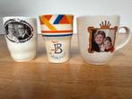 3 Koninklijke bekers en Wilhelmina wandbord, Ophalen, Zo goed als nieuw, Nederland, Servies