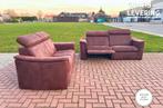 GRATIS LEVERING HEEL NL 3+ 2.5-zit Stof Suede Relax Bankstel, Driepersoons, 75 tot 100 cm, Ophalen of Verzenden, Zo goed als nieuw