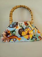 Vintage O'Neill stoffen tasje met bamboe handvatten, Sieraden, Tassen en Uiterlijk, Tassen | Damestassen, Ophalen of Verzenden