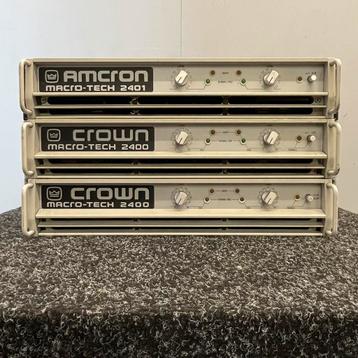 Crown Amcron Macro-Tech eindversterkers 2400’s en 2401 beschikbaar voor biedingen
