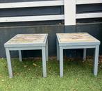 Twee handige kleine bijzettafeltjes voor in de tuin, Ophalen, Gebruikt