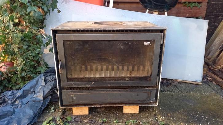 Inbouw Houtkachel, Huis en Inrichting, Kachels, Gebruikt, Inbouw, Houtkachel, Hout, Ophalen