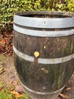 Twee gebruikte wijnvaten, Tuin en Terras, Regentonnen, 150 liter of meer, Verzenden, Gebruikt, Hout