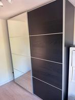 IKEA PAX kledingkast zwart met spiegeldeur, Huis en Inrichting, Kasten | Kledingkasten, Ophalen, Gebruikt, 200 cm of meer, Met hangruimte