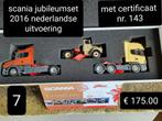 Scania jubileumset 2016 Nederlandse uitvoering met certifica, Hobby en Vrije tijd, Modelauto's | 1:50, Ophalen of Verzenden, Nieuw