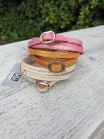 BIBA lederen wikkelarmbanden 3 euro pst nieuw, Nieuw, Leer, Ophalen of Verzenden, Roze