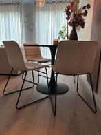 4 stuks beige eetkamerstoelen van Wehkamp, zgan, Huis en Inrichting, Stoelen, Ophalen, Overige kleuren, Zo goed als nieuw, Vier