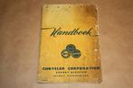 Handboek Chrysler Corporation - Ca 1960 !!, Ophalen of Verzenden
