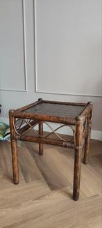 rotan tafel, Huis en Inrichting, Rond, Gebruikt, Ophalen of Verzenden, Hout