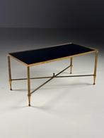 Salontafel Mid Century zwart glas, Antiek en Kunst, Antiek | Meubels | Tafels, Ophalen