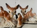 Lieve vintage hertjes, Verzamelen, Beelden en Beeldjes, Ophalen of Verzenden, Gebruikt, Dier