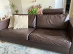 Leren bank, Gebruikt, Driepersoons, 75 tot 100 cm, Rechte bank