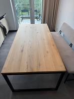 Houten eettafel met stalen frame - Zo goed als nieuw!, Huis en Inrichting, Tafels | Eettafels, Ophalen, 100 tot 150 cm, Eikenhout