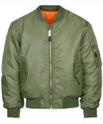 Bomber jacket, Kleding | Heren, Ophalen of Verzenden, Zo goed als nieuw, Groen