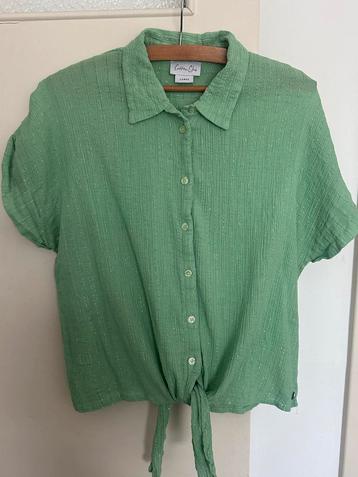 Cotton Club Zomerblouse Groen Glitter - Maat L beschikbaar voor biedingen