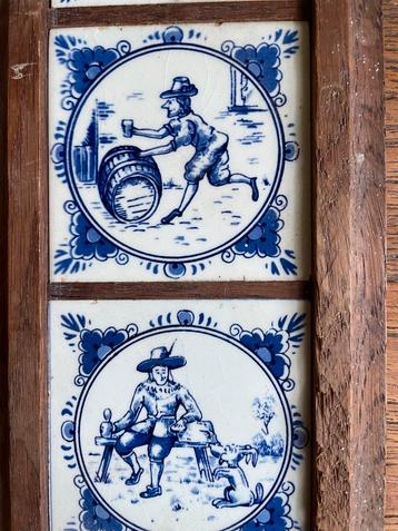 Delfts Blauwe Tegeltableaus - 2 stuks beschikbaar voor biedingen
