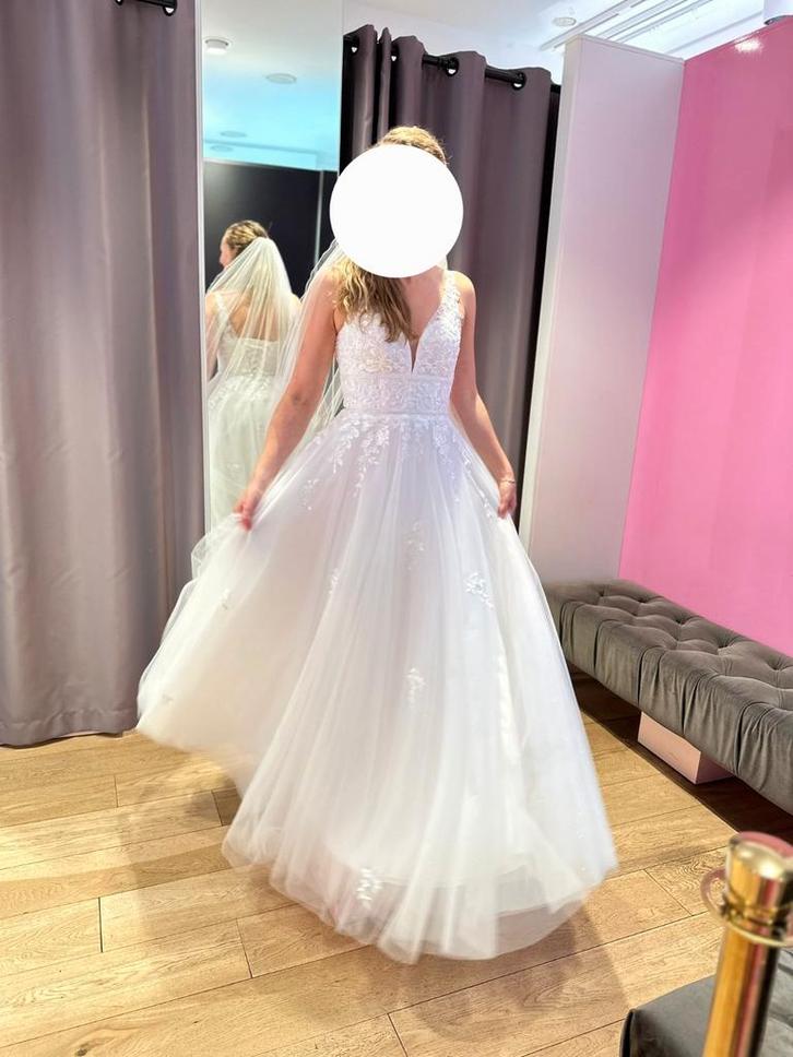 Trouwjurk, Kleding | Dames, Trouwkleding en Trouwaccessoires, Zo goed als nieuw, Trouwjurk, Wit, Ophalen