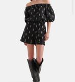 Shoeby Poplin Embroidery Top en Short Zwart twee delige set, Kort, Verzenden, Zwart, Zo goed als nieuw