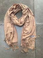 100% CASHMERE WOL WOLLEN BEIGE PASHMINA OMSLAGDOEK SJAAL, Ophalen of Verzenden, Zo goed als nieuw, Maat 46/48 (XL) of groter, Pashmina