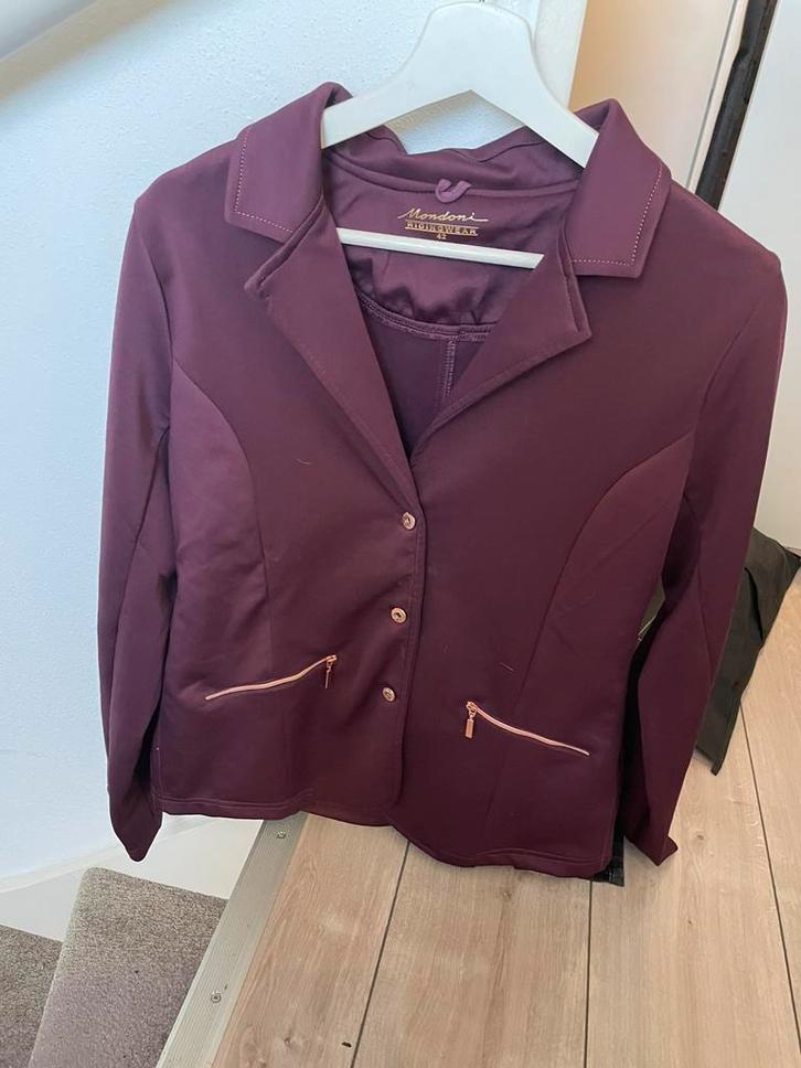 Mandoni wedstrijd jas paars maat 42, Dieren en Toebehoren, Paardrijkleding, Zo goed als nieuw, Dames, Bovenkleding, Dressuur, Ophalen of Verzenden