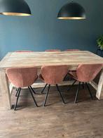 Mooie massief houten tafel white wash, Huis en Inrichting, Gebruikt, Ophalen