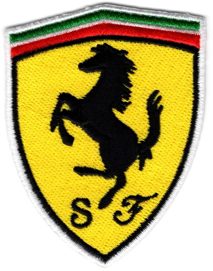 Ferrari stoffen opstrijk patch embleem #4, Verzamelen, Automerken, Motoren en Formule 1, Nieuw, Auto's, Verzenden
