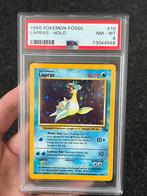 Pokémon PSA 8 Lapras #10 Fossil set, Ophalen of Verzenden, Zo goed als nieuw, Losse kaart, Foil