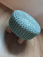 Gehaakte poef/kruk, Minder dan 50 cm, Rond, Minder dan 50 cm, Ophalen of Verzenden