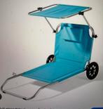 2 Crivit lig bedden / stoelen met zonnescherm, wieltjes etc, Tuin en Terras, Ligbedden, Ophalen, Zo goed als nieuw, Aluminium
