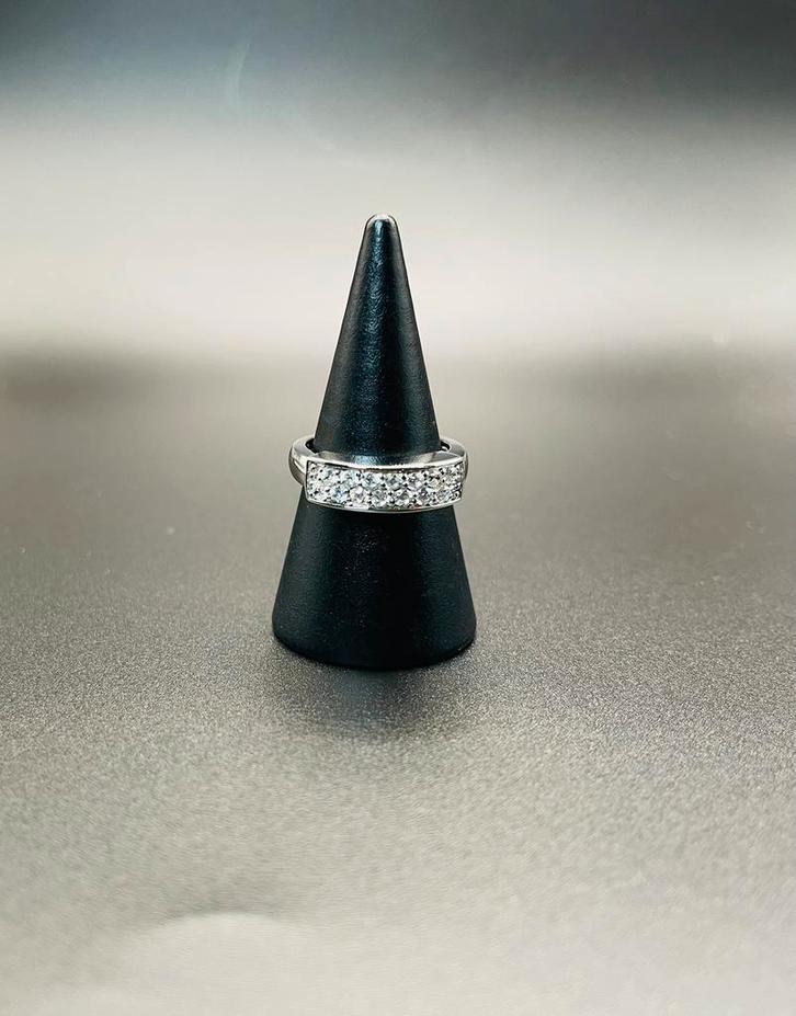 Sterling zilveren ring – maat 16.5 – met Zirkonia, Sieraden, Tassen en Uiterlijk, Ringen, Nieuw, Dame, Kleiner dan 17, Zilver