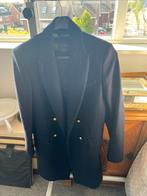 Donkerblauwe wollen mantel, Zara maat S, Blauw, Ophalen of Verzenden, Zo goed als nieuw