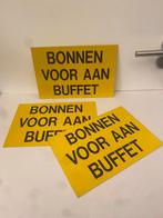 3x Organisatie Borden - Bonnen voor Buffet, Ophalen of Verzenden