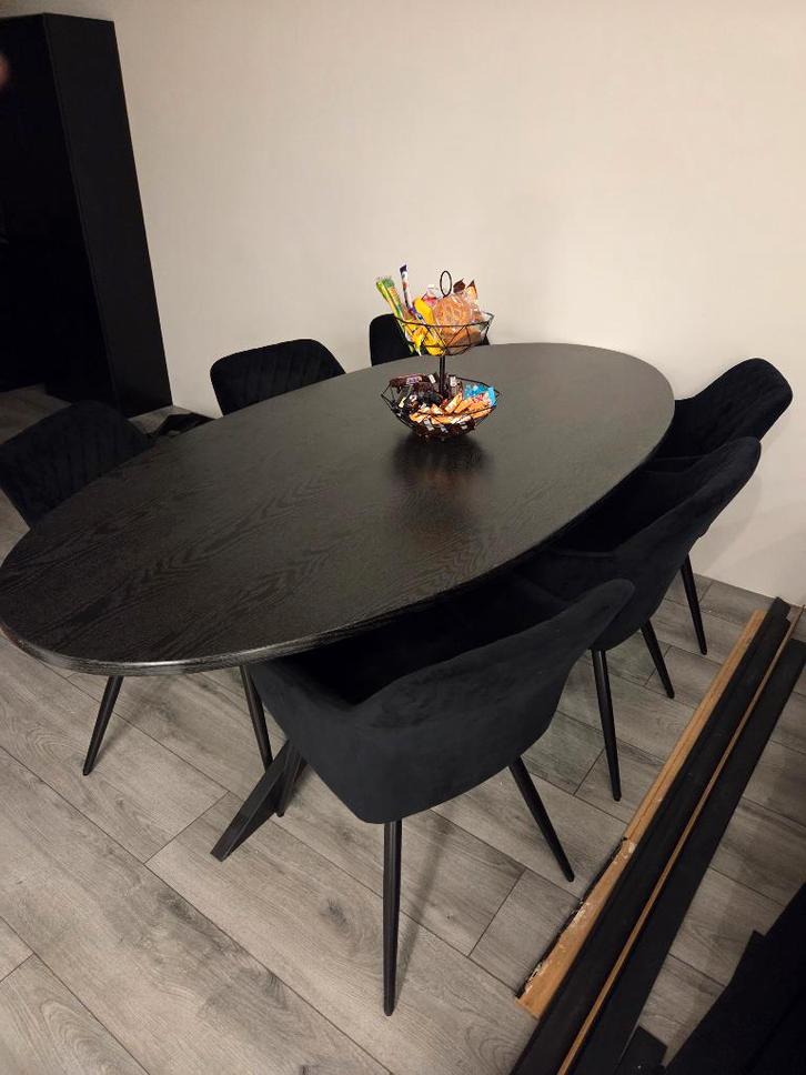 Eettafel, Huis en Inrichting, Tafels | Eettafels, Gebruikt, 50 tot 100 cm, 200 cm of meer, Vijf personen of meer, Ovaal, Ophalen