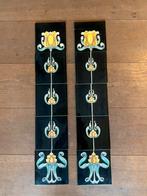 Art nouveau tegels met bloem motief, Antiek en Kunst, Antiek | Wandborden en Tegels, Ophalen of Verzenden