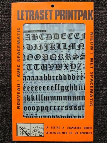 Wrijfletters - Letraset Printpak - vintage - ongebruikt - #4 beschikbaar voor biedingen