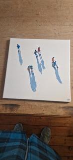 Origineel Schilderij - Figuren in de Zon, Ophalen of Verzenden