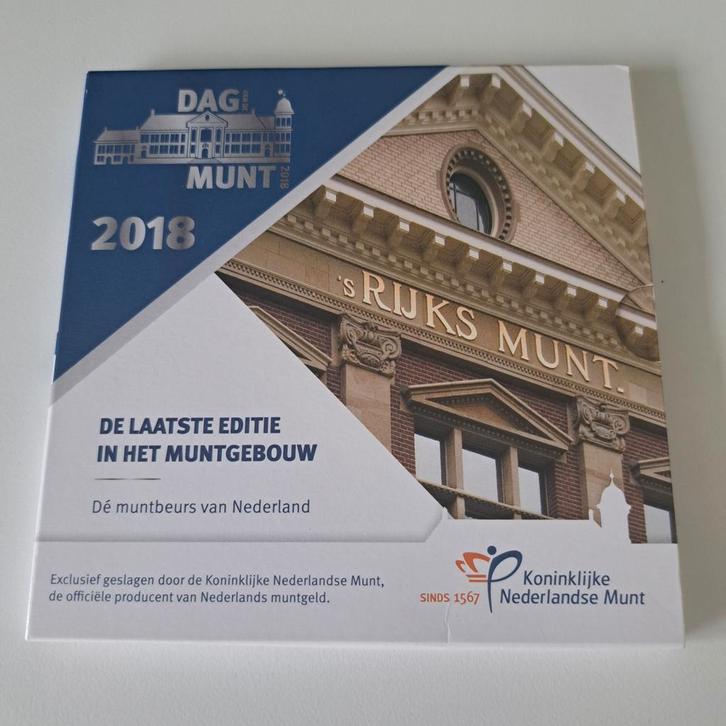 Dag van de Munt 2018 KNM muntset met penning, Postzegels en Munten, Munten | Nederland, Setje, Euro's, Koningin Beatrix, Ophalen of Verzenden