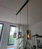 Hanglamp met rookglas kappen, Ophalen, Zo goed als nieuw, Glas, 75 cm of meer