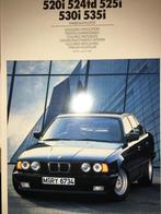 BMW 520 525 530 535 E34 kleuren brochure/folder 1989 of 1990, BMW, Ophalen of Verzenden, Zo goed als nieuw