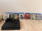 PS4 Slim 1TB + Controller & Games, Spelcomputers en Games, Spelcomputers | Sony PlayStation 4, Ophalen, 1 TB, Met 1 controller