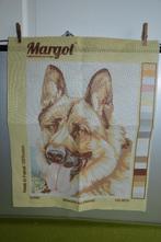 Groot voorbedrukt borduurpatroon van Kop van een herdershond, Hobby en Vrije tijd, Borduren en Borduurmachines, Ophalen of Verzenden