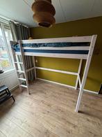 White wash kinder hoogslaper / eenpersoonsbed, Huis en Inrichting, Ophalen, Eenpersoons, 160 tot 180 cm, Zo goed als nieuw