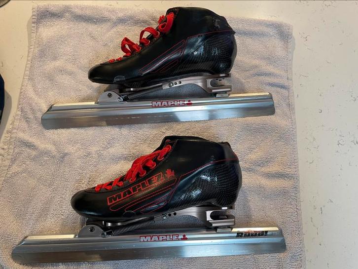 Klapschaatsen Maplez LT MV-1 met Maple Blizzard mt 36, Sport en Fitness, Schaatsen, Gebruikt, Noren, Maple, Klapschaats, Ophalen of Verzenden