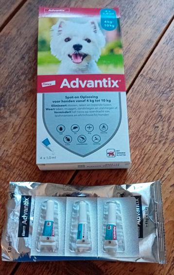3 pipets Advantix vlooiendruppels 4 tot 10 kg beschikbaar voor biedingen