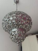 Oosterse Hanglamp met Kristallen, Huis en Inrichting, Lampen | Hanglampen, Ophalen of Verzenden, Zo goed als nieuw, Metaal, Minder dan 50 cm