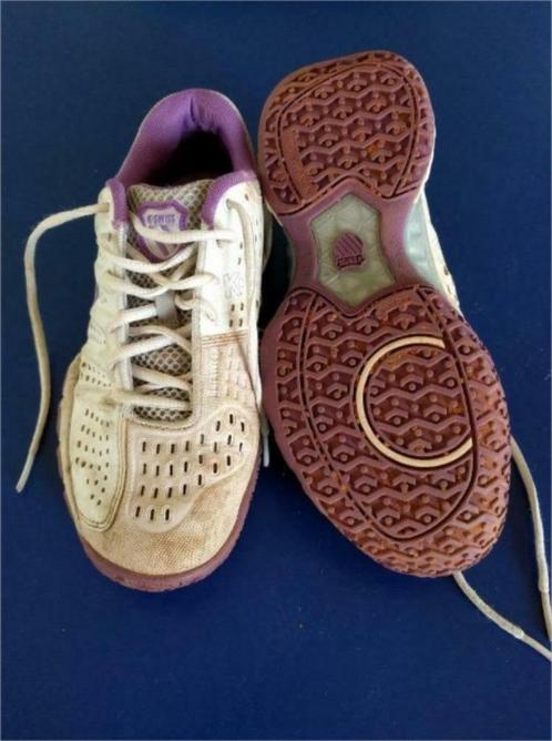 K-Swiss Tennisschoenen wit paars maat 35.5 tennis schoenen, Sport en Fitness, Tennis, Gebruikt, Schoenen, K-Swiss, Ophalen of Verzenden