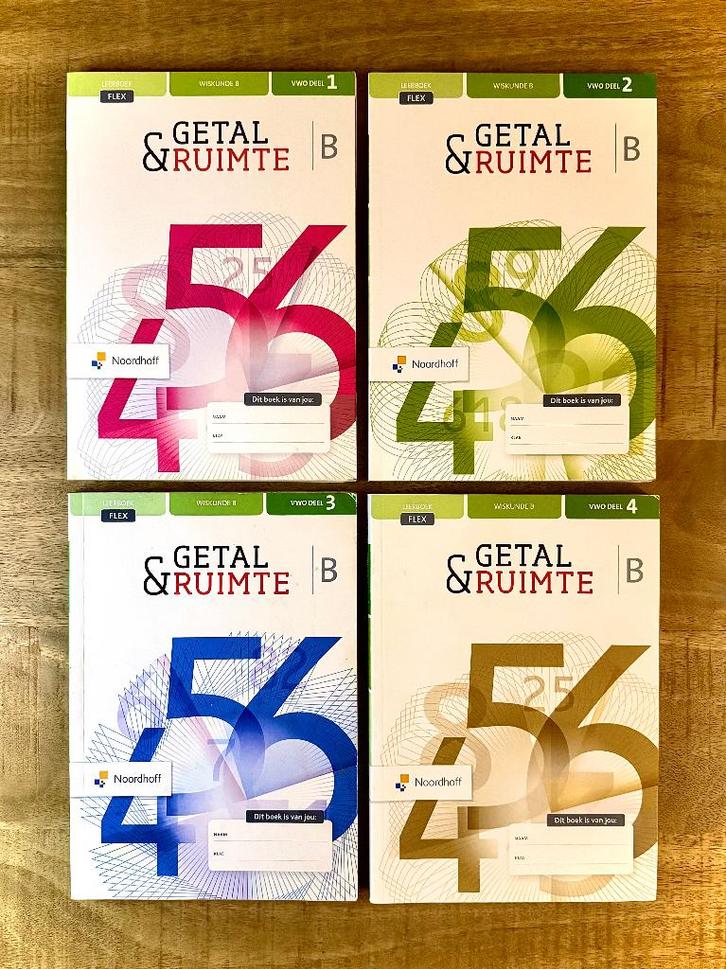 Getal & Ruimte VWO B Deel 1 t/m 4 + Uitwerkingen 12e editie., Boeken, Schoolboeken, Zo goed als nieuw, Wiskunde B, VWO, Ophalen of Verzenden