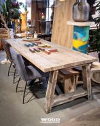 unieke oud eiken eettafel zongebrand eiken tafel op maat, Huis en Inrichting, Tafels | Eettafels, Robuust industrieel landelijk